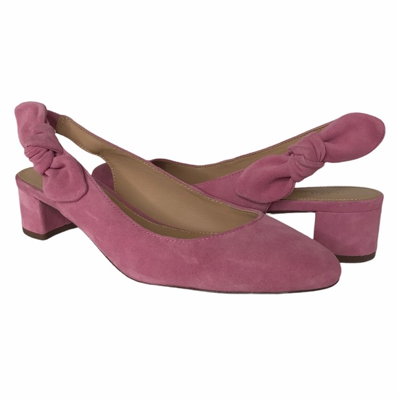 J. Crew Slingback Bow Block Heels (6)